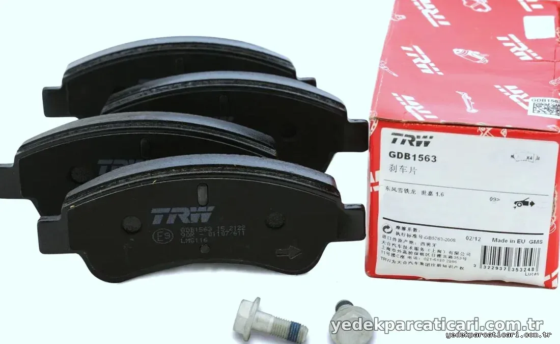TRW GDB1563 | Peugeot 207 Ön Balata Takımı 107 208 301 307 Berlingo C-Elysee C3 C4 Xsara Partner Boxer III - TRW - TRW.G