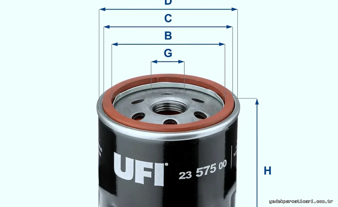 UFI 2357500 Yağ Filtresi - UFI - 2357500
