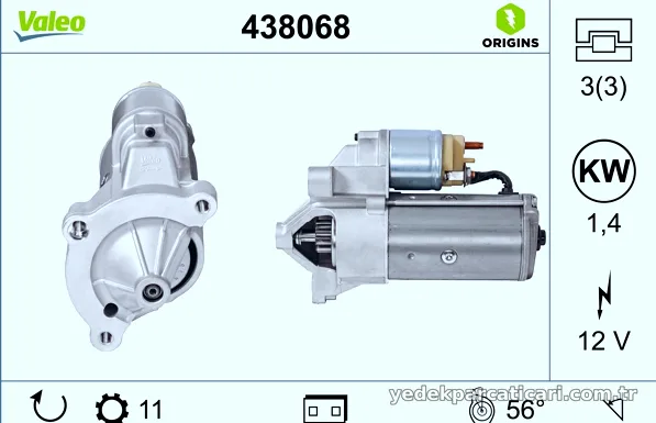 VALEO 438068 Marş Dinamosu - VALEO - 438068