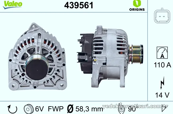 VALEO 439561 Alternatör - VALEO - 439561