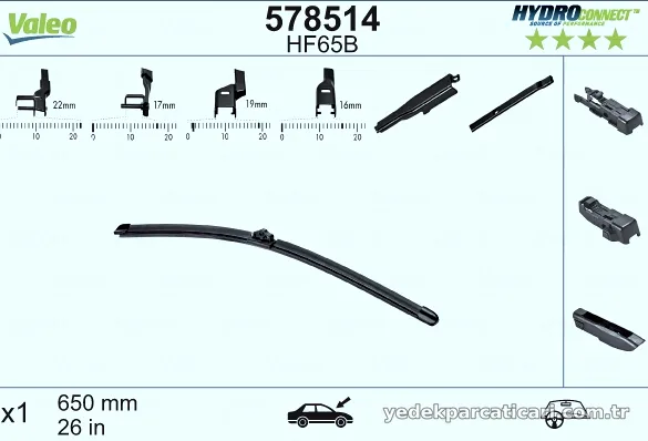 VALEO 578514 Silecek Süpürgesi - VALEO - 578514