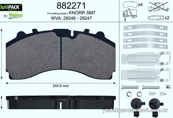VALEO 882271 Fren Disk Balata - VALEO - 882271